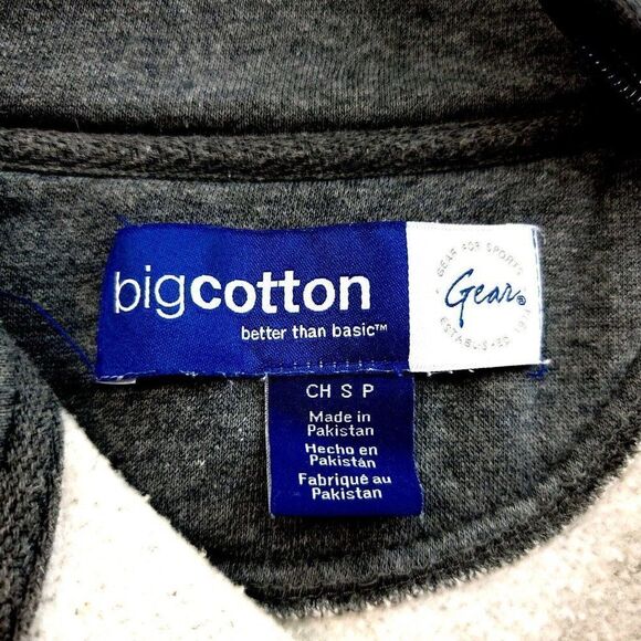 Big Cotton Final Four Houston 2023 Gray 1/4 Zip Sweater Small Cotton Polyester - Picture 6 of 8